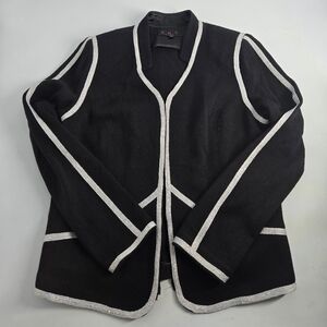 Black Party Blazer with Silver Trim Flaw 16